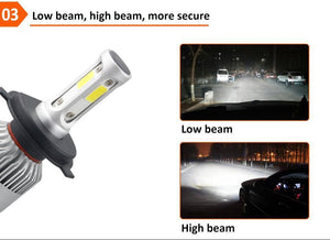 Planet Gates 6500K / 8000LM 2 Pcs / H1 LED 4300K S2 H4 H7 H1 COB LED Headlight Bulbs H11 H13 12V 9005 9006 H3 9004 9007 9012 72W 8000LM Car LED lamp 3000K 8000K 6500K