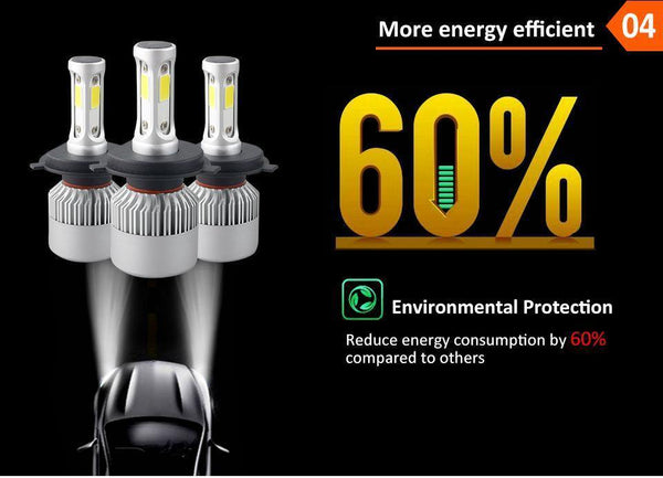Planet Gates 6500K / 8000LM 2 Pcs / H1 LED 4300K S2 H4 H7 H1 COB LED Headlight Bulbs H11 H13 12V 9005 9006 H3 9004 9007 9012 72W 8000LM Car LED lamp 3000K 8000K 6500K