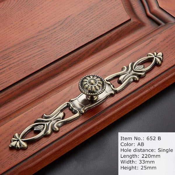 Antique Handle Knob Furniture Handle Kitchen Cabinet Handle Drawer Handle Pulls Zinc Alloy Cupboard Handles European Handles