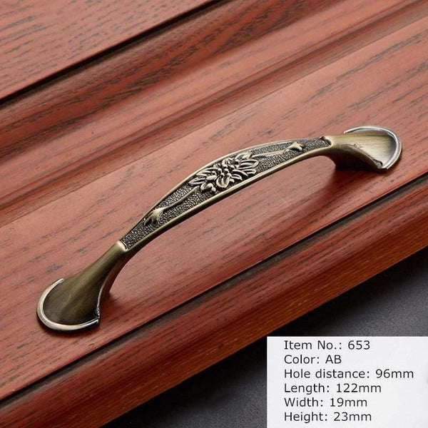 Antique Handle Knob Furniture Handle Kitchen Cabinet Handle Drawer Handle Pulls Zinc Alloy Cupboard Handles European Handles