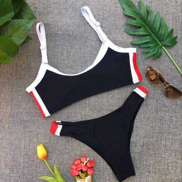 Planet Gates 6537 / S Patchwork Color Bikini Buckle Split Swimsuit 9 Colors Swim Suit Women Swimwear For Women 2018 Swimsuit Separate Female