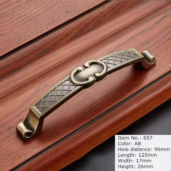 Antique Handle Knob Furniture Handle Kitchen Cabinet Handle Drawer Handle Pulls Zinc Alloy Cupboard Handles European Handles