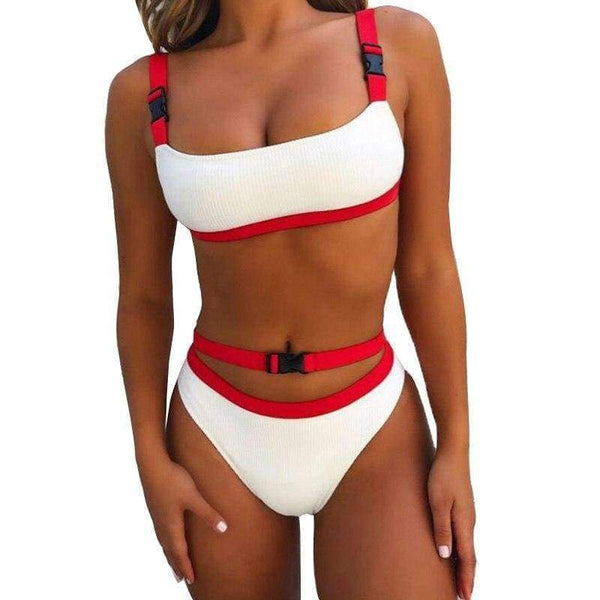 Planet Gates 6576 / S Patchwork Color Bikini Buckle Split Swimsuit 9 Colors Swim Suit Women Swimwear For Women 2018 Swimsuit Separate Female