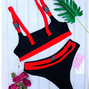 Planet Gates 6576 / S Patchwork Color Bikini Buckle Split Swimsuit 9 Colors Swim Suit Women Swimwear For Women 2018 Swimsuit Separate Female
