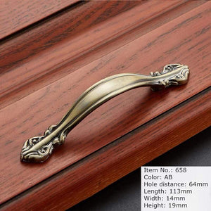 Antique Handle Knob Furniture Handle Kitchen Cabinet Handle Drawer Handle Pulls Zinc Alloy Cupboard Handles European Handles