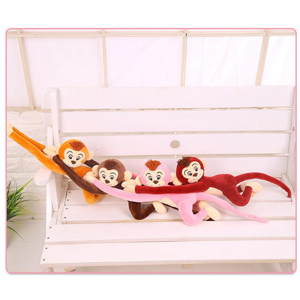 Planet Gates 65CM Cute 4 Colors Kawaii Long Arm Tail Monkey Stuffed Doll Plush Toys Curtains Baby Sleeping Appease Animal Doll Birthday Gifts