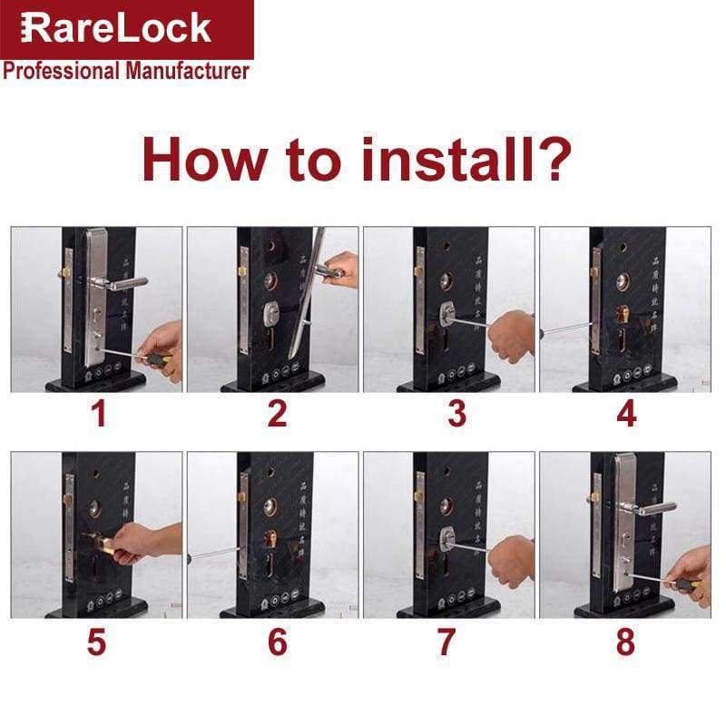 Planet Gates 65mm A Rarelock MS437 Brass Door Handle Lock Cylinder 7 Keys for Bedroom Bathroom Interior Front Door Home Security Hardware DIY