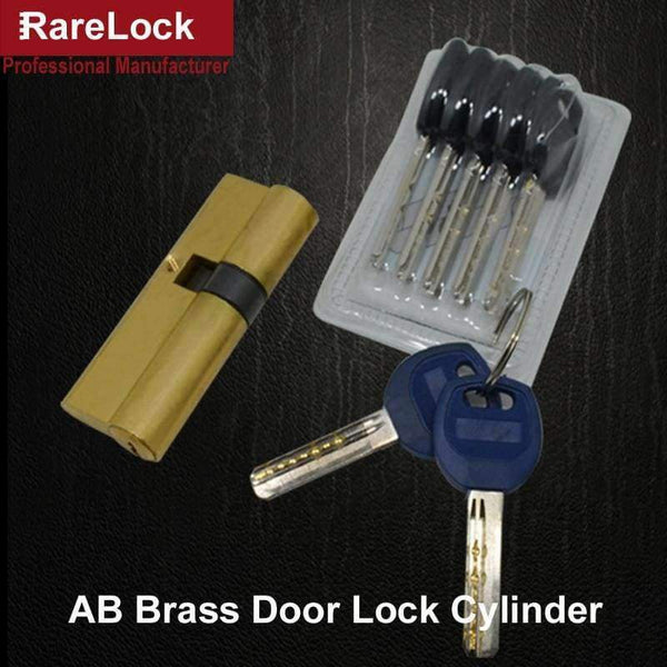 Planet Gates 65mm A Rarelock MS437 Brass Door Handle Lock Cylinder 7 Keys for Bedroom Bathroom Interior Front Door Home Security Hardware DIY