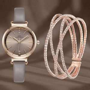 Planet Gates 6603gy bangle Bracelet Watches Set Female High Quality Quartz Watch Luxury Women Watch Bangle Set For Valentine's Gift