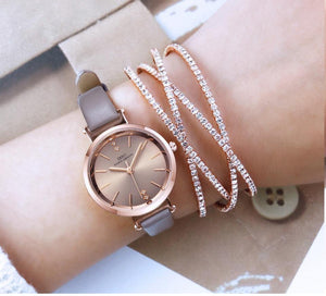 Planet Gates 6603gy bangle Bracelet Watches Set Female High Quality Quartz Watch Luxury Women Watch Bangle Set For Valentine's Gift