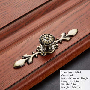 Antique Handle Knob Furniture Handle Kitchen Cabinet Handle Drawer Handle Pulls Zinc Alloy Cupboard Handles European Handles