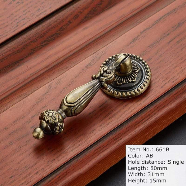 Antique Handle Knob Furniture Handle Kitchen Cabinet Handle Drawer Handle Pulls Zinc Alloy Cupboard Handles European Handles