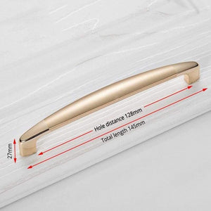 Champagne Gold Door Handles Zinc Alloy Cabinet Handle Drawer Knobs European Wardrobe Pulls Kitchen Handle Furniture Hardware