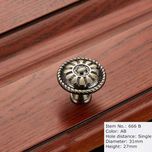 Antique Handle Knob Furniture Handle Kitchen Cabinet Handle Drawer Handle Pulls Zinc Alloy Cupboard Handles European Handles