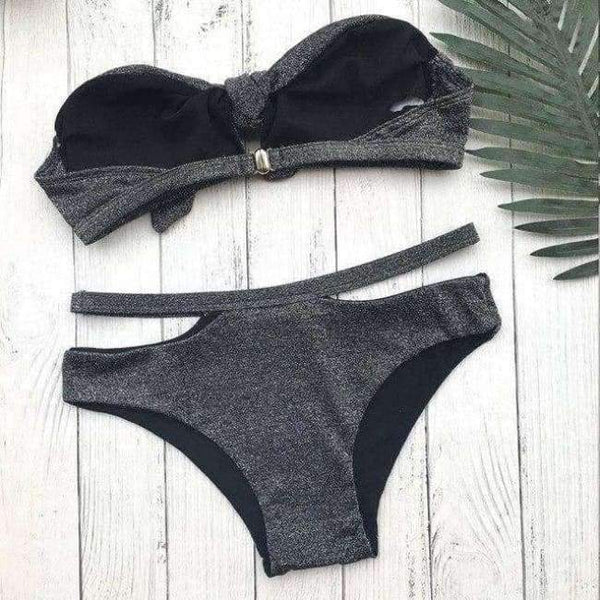 Planet Gates 6776 / L Color Hard Cover Split High Waist Bikini Swimsuit Female Two Piece Set Swimming Suit Crisscross Swimsuit Bandage For Women