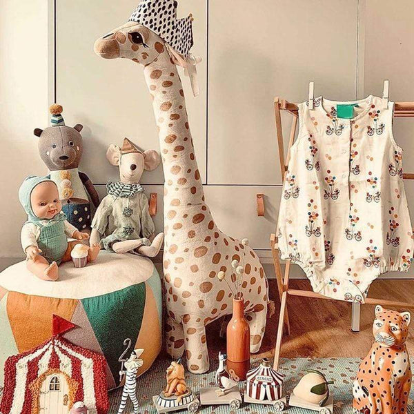 Planet Gates 67cm Big Size Simulation Giraffe Plush Toys Soft Stuffed Animal Giraffe Sleeping Doll Toy For Boys Girls Birthday Gift Kids Toy