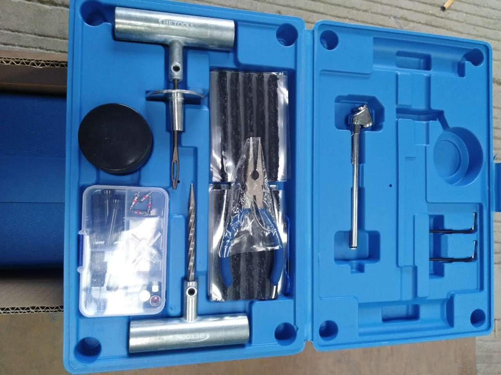 Planet Gates 67pieces set of tire repair tools tyre repair kit car tubeless Heavy duty repair tool Vacuum tire repair kit puncture tire
