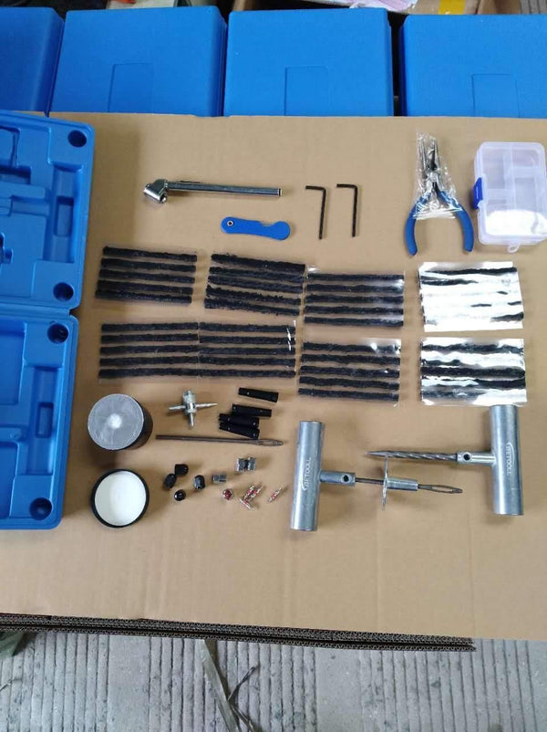 Planet Gates 67pieces set of tire repair tools tyre repair kit car tubeless Heavy duty repair tool Vacuum tire repair kit puncture tire