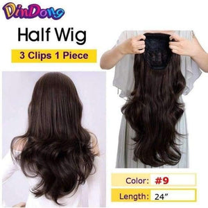 Planet Gates 68# / 24inches Synthetic Fish Line Hair Wavy Clip in Hair Extensions 3/4 Half Wig 3 Styles Available Premium Heat Resistant Hair