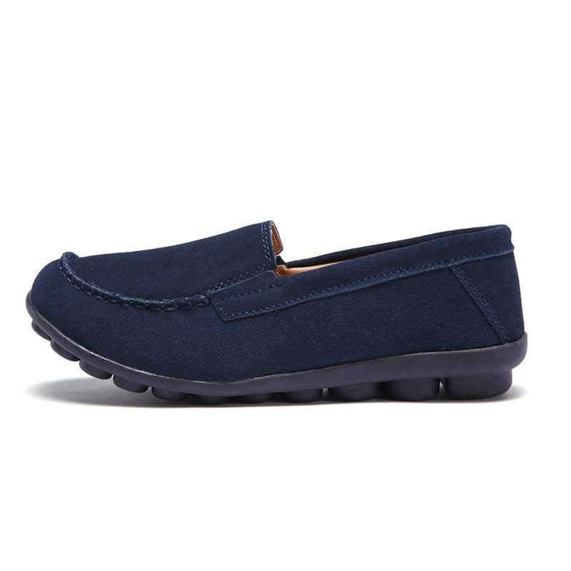 Planet Gates 685 Black / 4 Women Flats Shoes Leather Suede Autumn Slip on Casual Ballet Flats Shoes Laides Boat Shoes for Female Moccasin Loafers Shoes 685