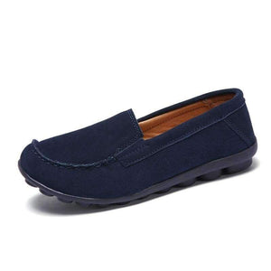 Planet Gates 685 Black / 4 Women Flats Shoes Leather Suede Autumn Slip on Casual Ballet Flats Shoes Laides Boat Shoes for Female Moccasin Loafers Shoes 685