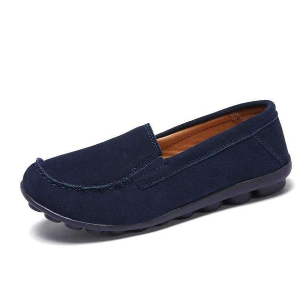 Planet Gates 685 Black / 4 Women Flats Shoes Leather Suede Autumn Slip on Casual Ballet Flats Shoes Laides Boat Shoes for Female Moccasin Loafers Shoes 685