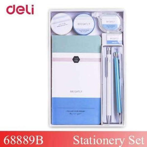 Planet Gates 68889B set Quality 7 pcs school kid writing set cute office supply gift with box 0.5mm gel pen pencil notebook washi tape