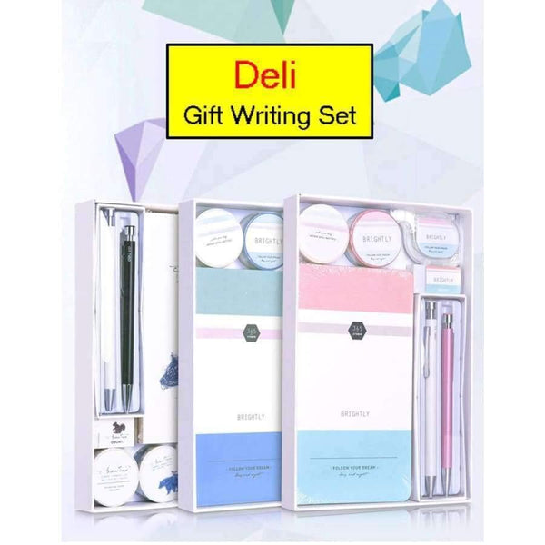 Planet Gates 68889B set Quality 7 pcs school kid writing set cute office supply gift with box 0.5mm gel pen pencil notebook washi tape
