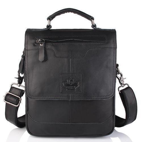 Planet Gates 6906 black Men's 100% Genuine Cowhide Leather Shoulder Bag,Quality Men Messenger Bags Causal Crossbody Handbag For Men BrieFcase Bags