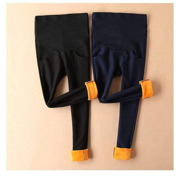 Planet Gates 692black / XL Winter Maternity Pencil Pants Pregnancy Clothes Velvet thickened trousers For Pregnant Women Elastic Waist Casual Pants Gravida