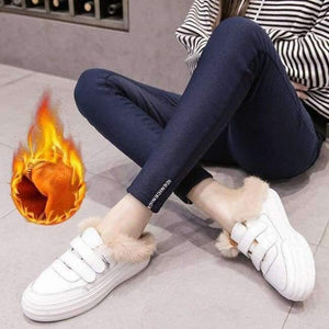 Planet Gates 692blue / L Winter Maternity Pencil Pants Pregnancy Clothes Velvet thickened trousers For Pregnant Women Elastic Waist Casual Pants Gravida