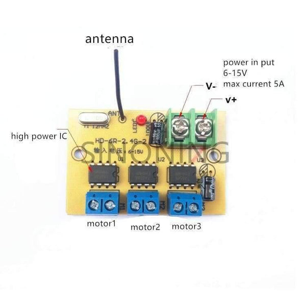 Planet Gates 6CH high-power 2.4G 50 meter remote control receiver car model ship DIY 6-15v