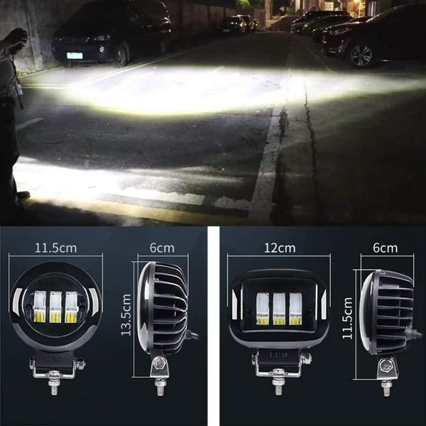 Planet Gates 6D Lens 5 Inch Round Square Led Work Light 12V For Car 4WD ATV SUV UTV Trucks 4x4 Offroad Motorcycle Auto Working Driving Lights