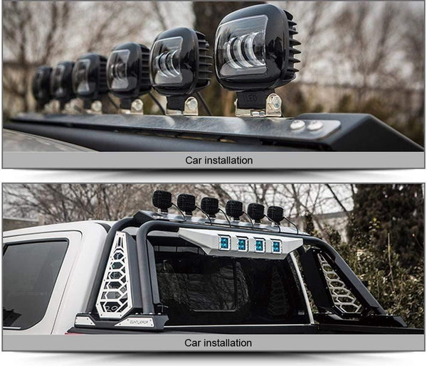 Planet Gates 6D Lens 5 Inch Round Square Led Work Light 12V For Car 4WD ATV SUV UTV Trucks 4x4 Offroad Motorcycle Auto Working Driving Lights