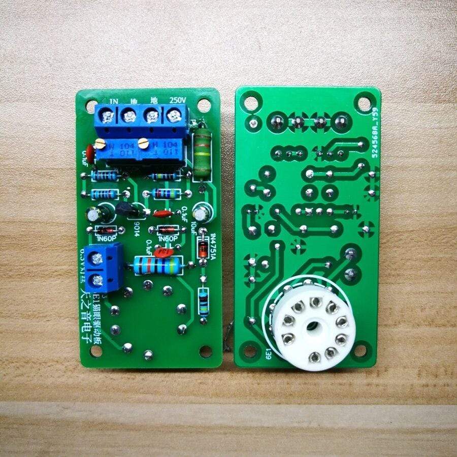 Planet Gates 6E1 Cat's Eye Tube Driver Board Kit DIY Tube Amplifier Installation Volume Level Level Indicator