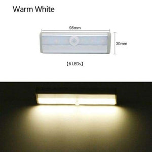 Planet Gates 6Leds Warm White LED Night Light Motion Sensor Bar light DC3V/6V Induction Distance OF 3~5 Meters LED Lamp For Closet Cabinet Emergency Lighting