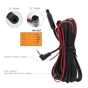 Planet Gates 6M/10M meter 4PIN/5PIN Car RCA CAR Reverse Rear View Parking Camera Video extension Cable 2.5mm jack