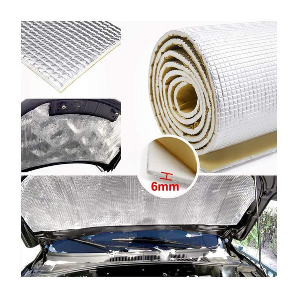 Planet Gates 6mm 236mil Thick Alumina fiber+ Muffler cotton Car Auto Indoor Heat Sound Deadening Insulation Soundproof Dampening Mat