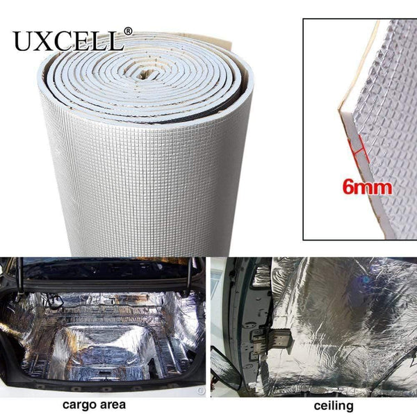 Planet Gates 6mm 236mil Thick Alumina fiber+ Muffler cotton Car Auto Indoor Heat Sound Deadening Insulation Soundproof Dampening Mat