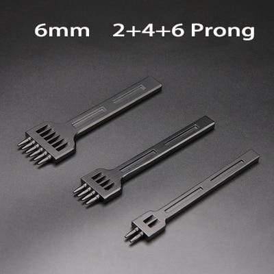 Planet Gates 6mm full set Round Hole Punch Row Prong Stitching Cutter Tool Hand Sewing Hole Leather Craft Tools Spacing Cutting 4mm 5mm 6mm 2/4/6 Holes