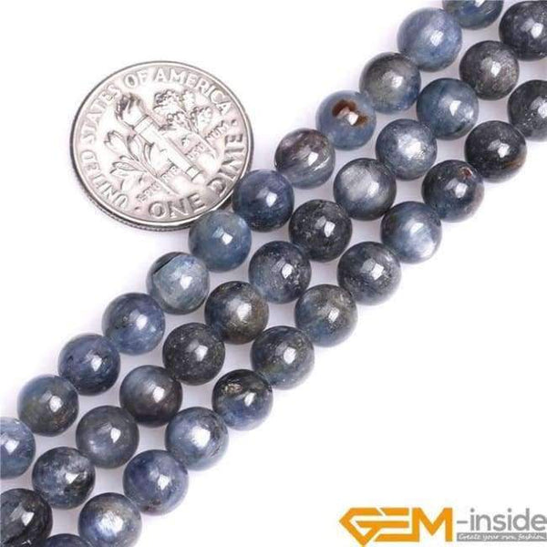Planet Gates 6mm Round Blue Kyanite Beads,Selectable Size 4mm To 12mm,Fshion Jewelry Beads For Women Bracelet Making,Strand 15" Free Shipping
