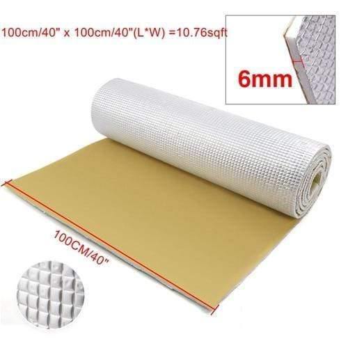 Planet Gates 6mmx100cmx100cm 6mm 236mil Thick Alumina fiber+ Muffler cotton Car Auto Indoor Heat Sound Deadening Insulation Soundproof Dampening Mat