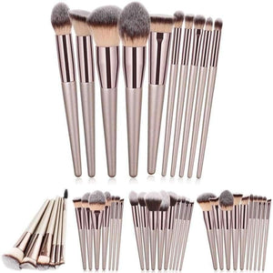 Planet Gates 6PCS-1 Champagne Makeup Brushes Set For Foundation Powder Blush Eyeshadow Concealer Large Make Up Brush Cosmetics Beauty Tool 25