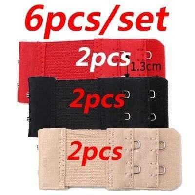 3PCS Bra Extenders Strap Buckle Extension 2 Rows 2 Hooks Clasp Straps Women Bra Strap Extender Sewing Tool Intimates Accessories