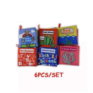 Planet Gates 6PCS (1SET) Cartoon Soft Cloth Book Cute Fruit Style Baby Toys Infant Kids Early Education Learning Education Unfolding Activity Books