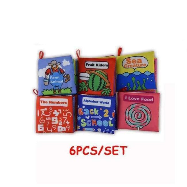Planet Gates 6PCS (1SET) Cartoon Soft Cloth Book Cute Fruit Style Baby Toys Infant Kids Early Education Learning Education Unfolding Activity Books