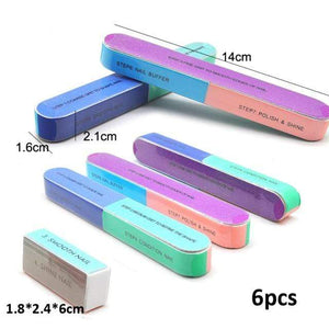Planet Gates 6pcs 5Pcs/Lot Nail Sanding Files Sponge Nail Files Buffers Portable Pedicure Manicure All UV Gel Nail Buffer Block Polishing DIY Tool