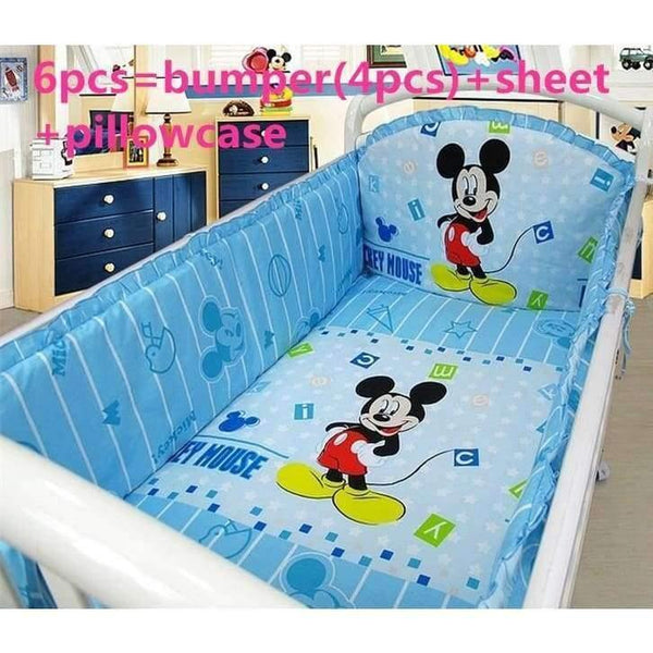 Planet Gates 6pcs 6/7pcs Cartoon Baby Crib Bedding Set Baby Boy/Girl Crib Bedding Sets Ropa de Cuna  ,120*60/120*70cm