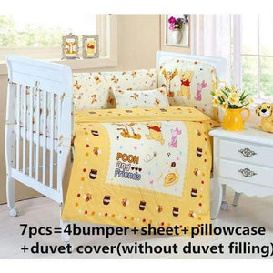 Planet Gates 6pcs 6/7PCS Cot Bedding Set Cot Crib Bedding Set Bumper for Girl and Boy Animal Baby Bedding sets ,120*60/120*70cm