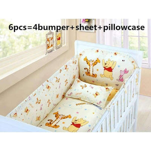 Planet Gates 6pcs 6/7PCS Cot Bedding Set Cot Crib Bedding Set Bumper for Girl and Boy Animal Baby Bedding sets ,120*60/120*70cm